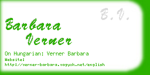 barbara verner business card